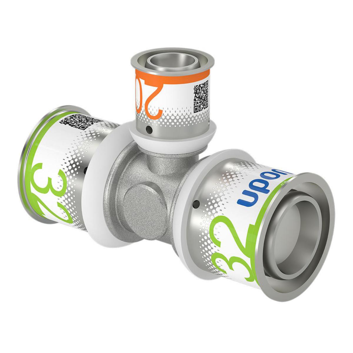 T-pipe, S-Press PLUS reduced, Uponor - S-PRESS PLUS TEE REDUCER 32-20-32