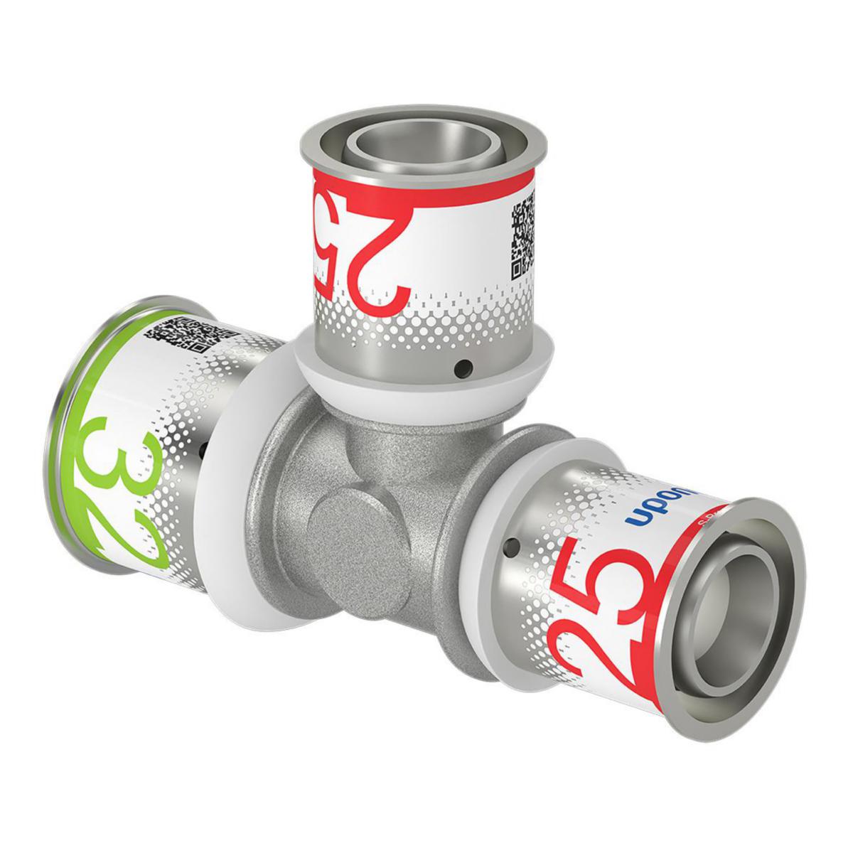 T-pipe, S-Press PLUS reduced, Uponor - S-PRESS PLUS TEE REDUCER 32-25-25
