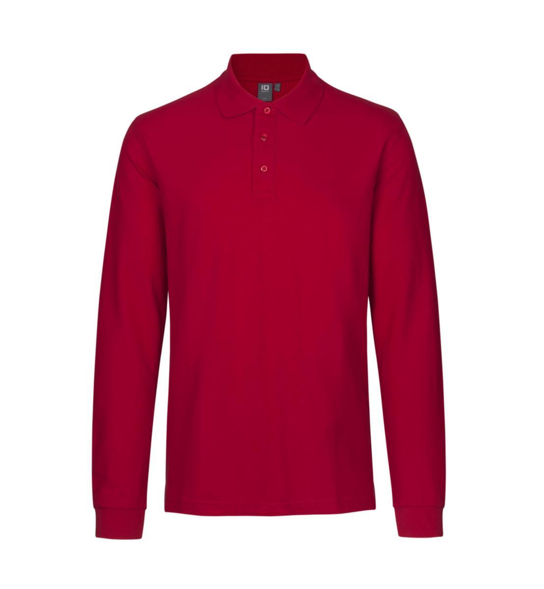 Pikétröja ID identity 0544 - PIKÉTRÖJA ID 0544 STRETCH L-ÄRM RÖD STL 3XL