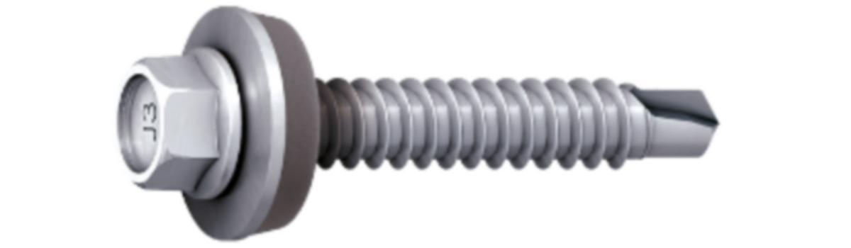 Construction screw Super-SAPHIR® JT3 lightweight beam max 3.0mm - Screw 5.5X25 A2 HEX w/gasket 3mm Ejot Super-Saphir JT3 250