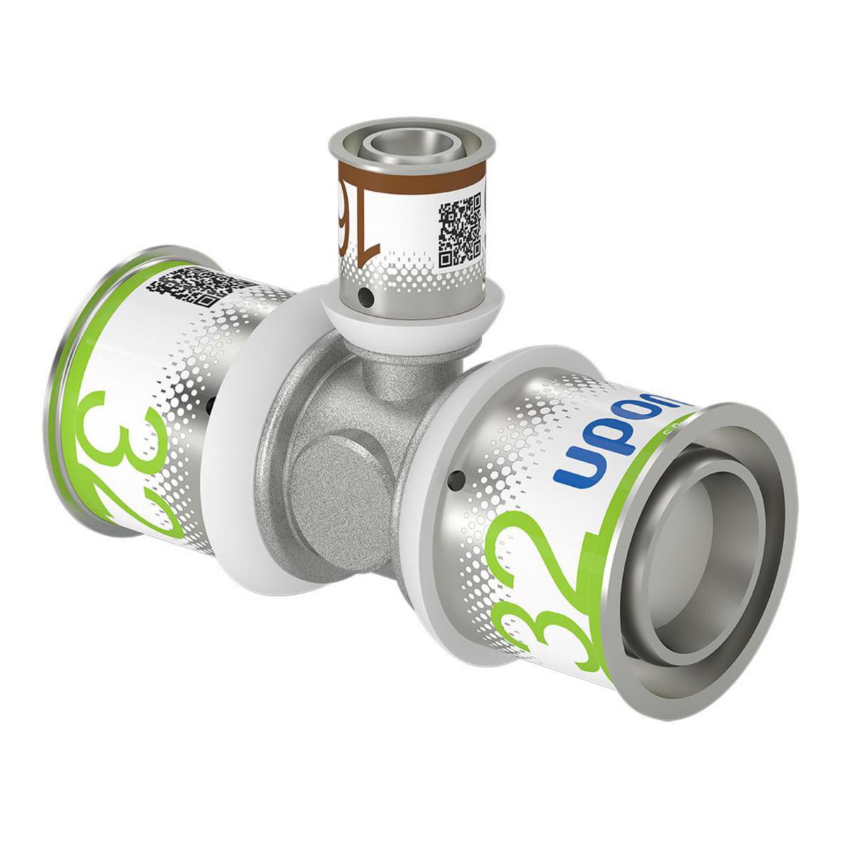 T-pipe, S-Press PLUS reduced, Uponor - S-PRESS PLUS TEE REDUCER 32-16-32