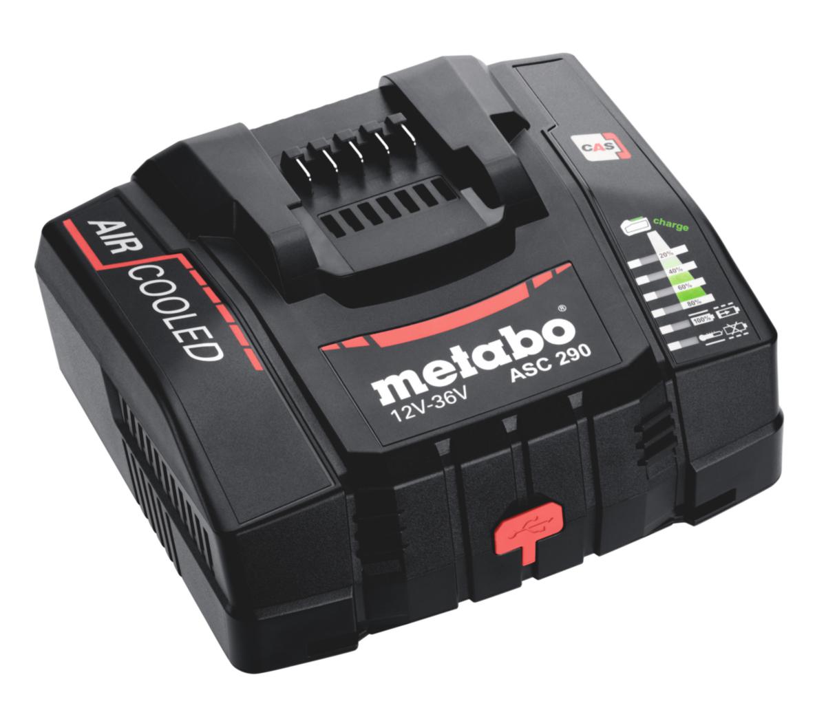 Snabbladdare Metabo ASC 290 - BATTERILADDARE METABO ASC290 12-36V SNABB LUFTKYLD