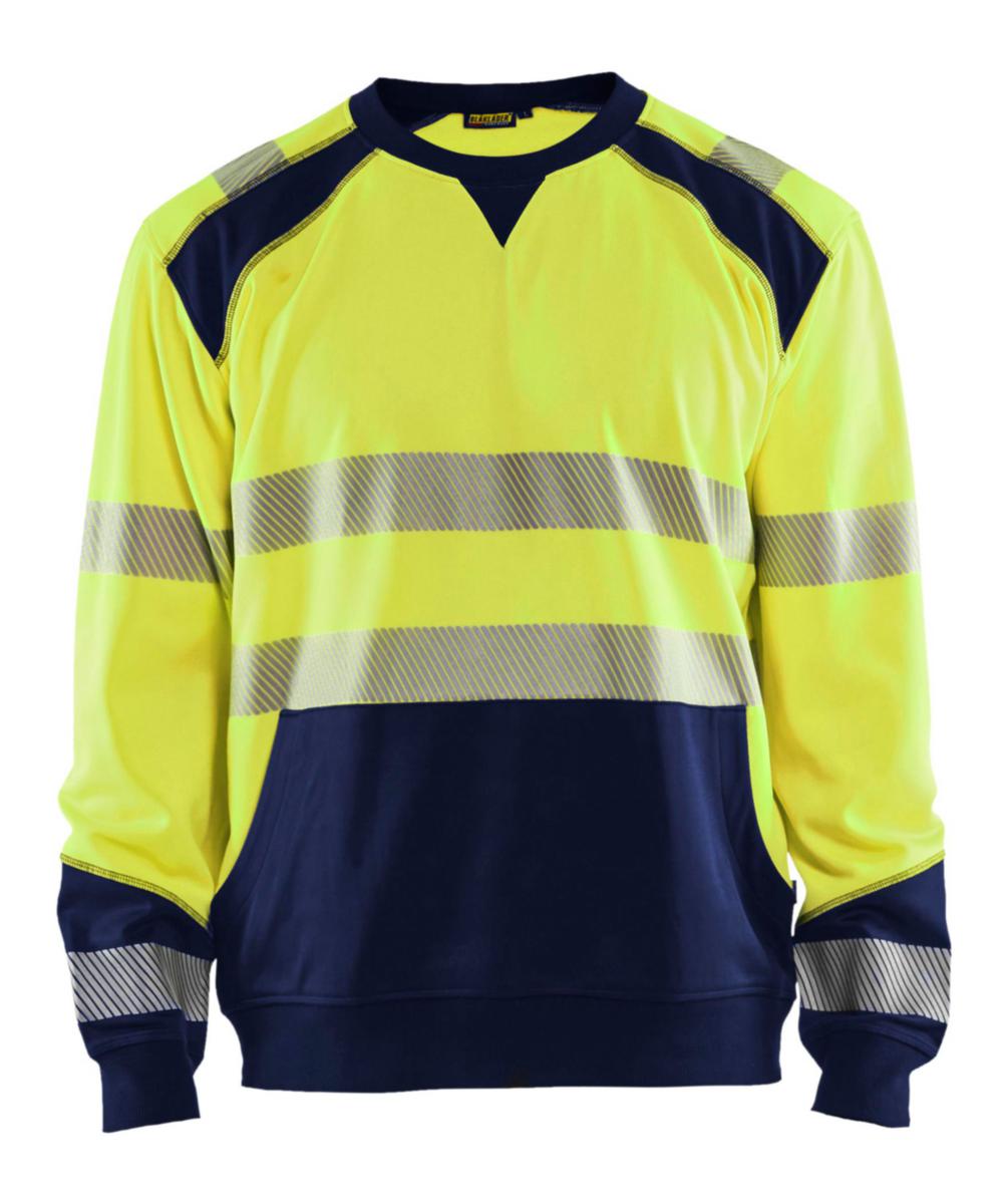 Sweatshirt Blåkläder 3541-2528 - HIGH VIS SWEATSHIRT BLK 3541-2528 YELLOW/NAVY BLUE M