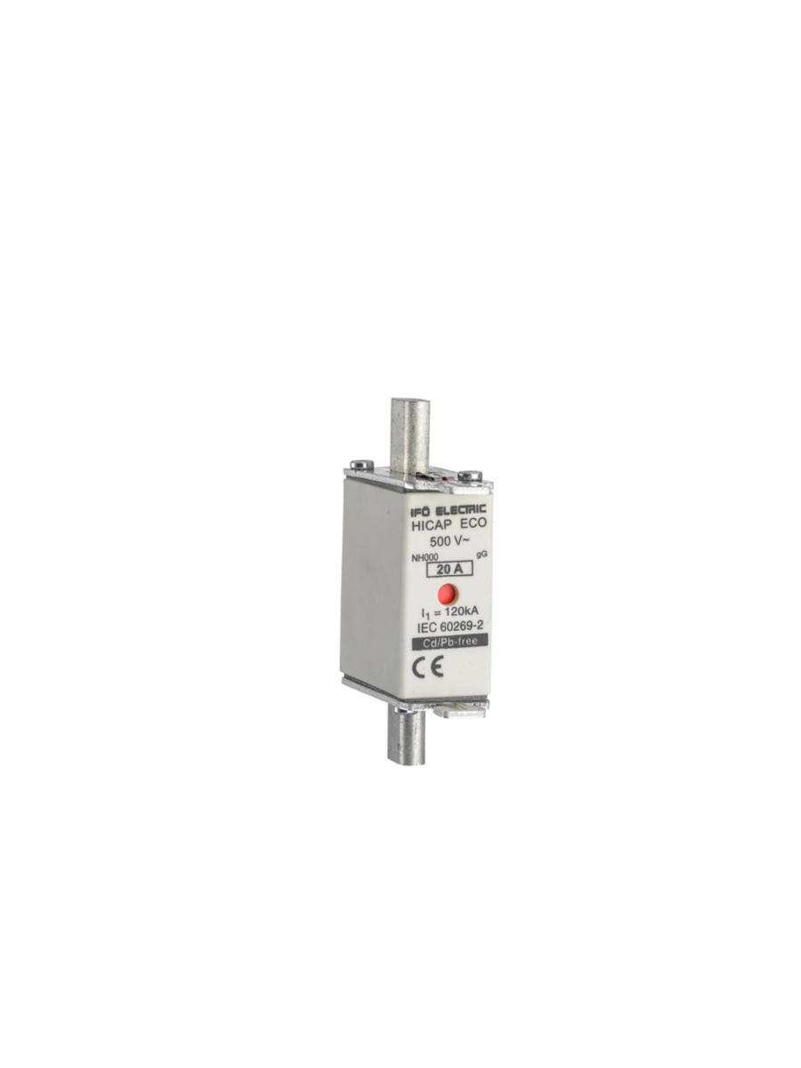 Ifö Hicap, ECO, gG, size 000, 500V - HICAP ECO GG 000 20A 500V 00A/000A/000A/000 K
