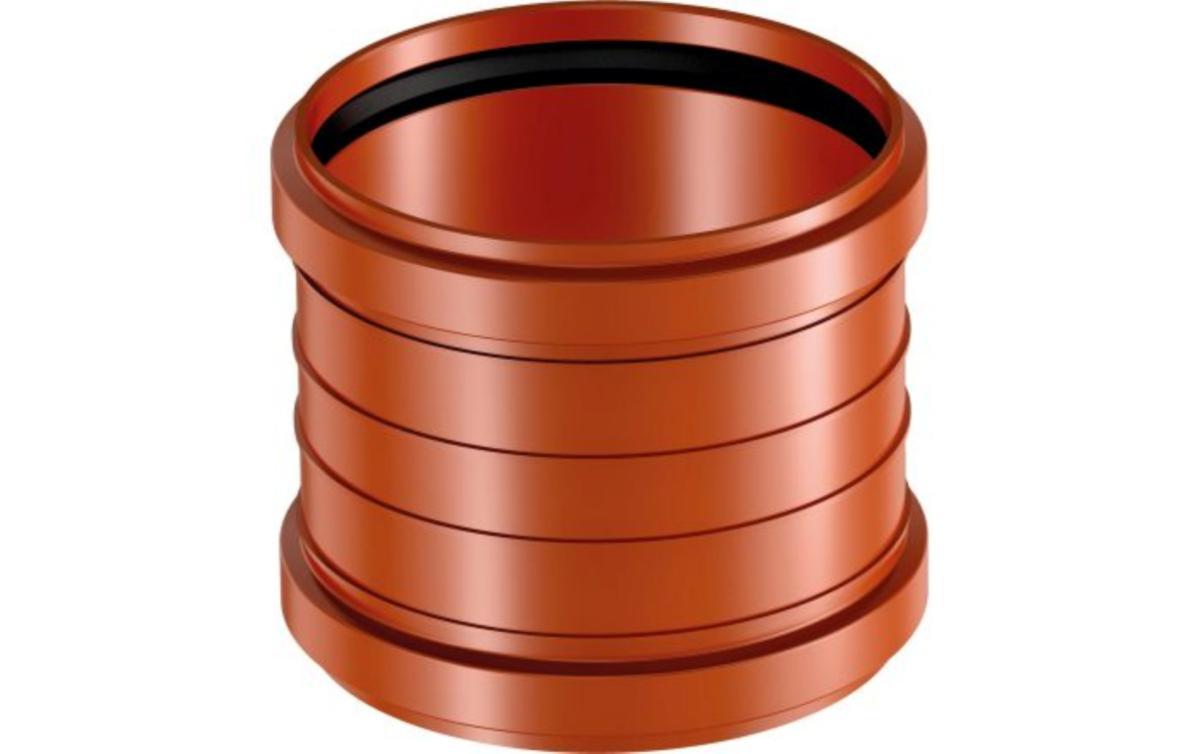 Dubbelmuff PP Uponor - 250 PP MARK DUBBELMUFF EN1852 PBB.5215