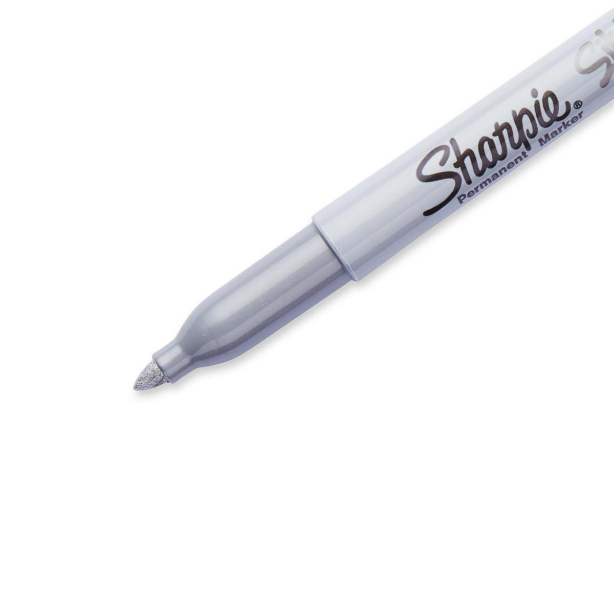 Märkpenna Sharpie Fine Silver - MÄRKPENNA SHARPIE FINE, SILVER RUND SPETS, ASK, 12 STYCKEN