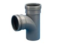 Branch pipe bent with two sleeves 88.5° Wafix PP, Wavin