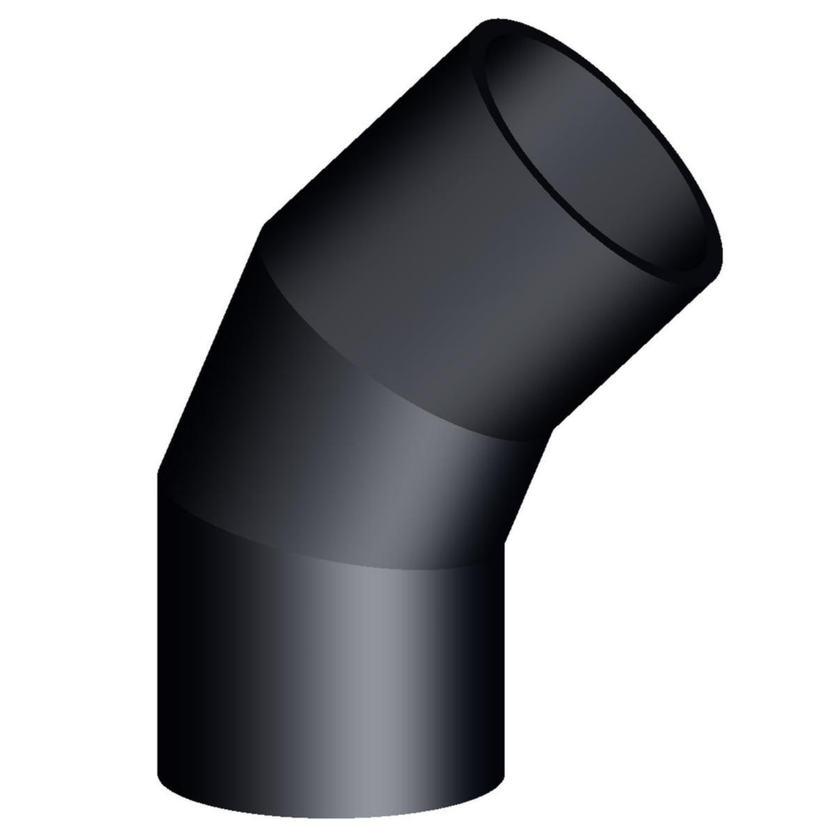 Böj 45º, GF, segmentsvetsad med lång skänkel, PE100 PN10 SDR17 - 710 BÖJ 45GR PE100 PN10 SDR17 SEGMENTSVETSAD, LÅNG SKÄNKEL