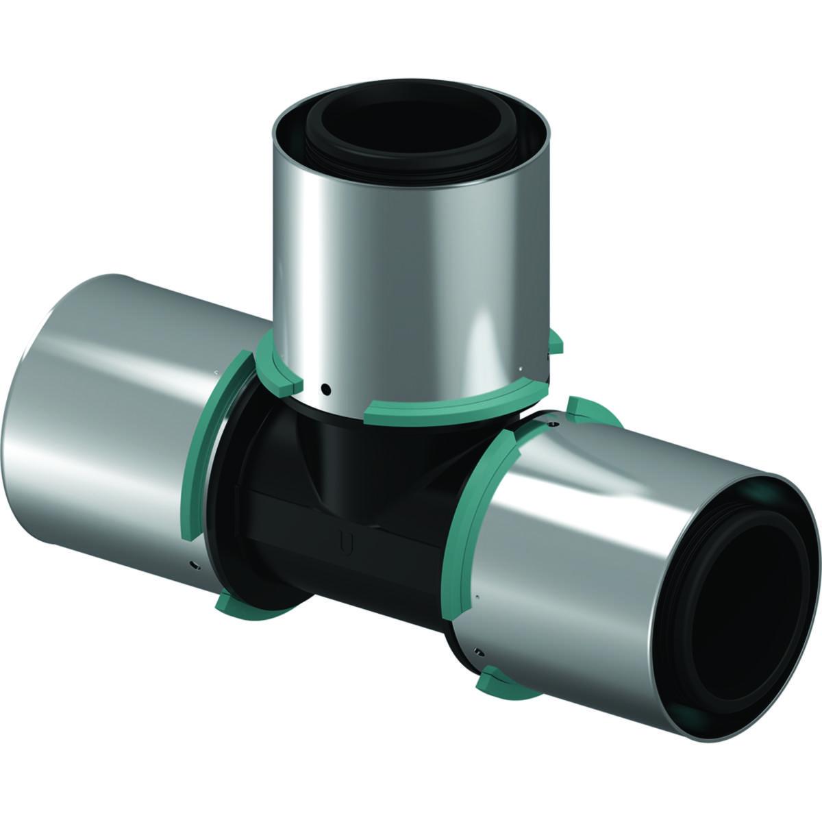 T-pipe, S-Press PPSU, Uponor - S-PRESS COMPOSITE TEE PPSU 63-63-63