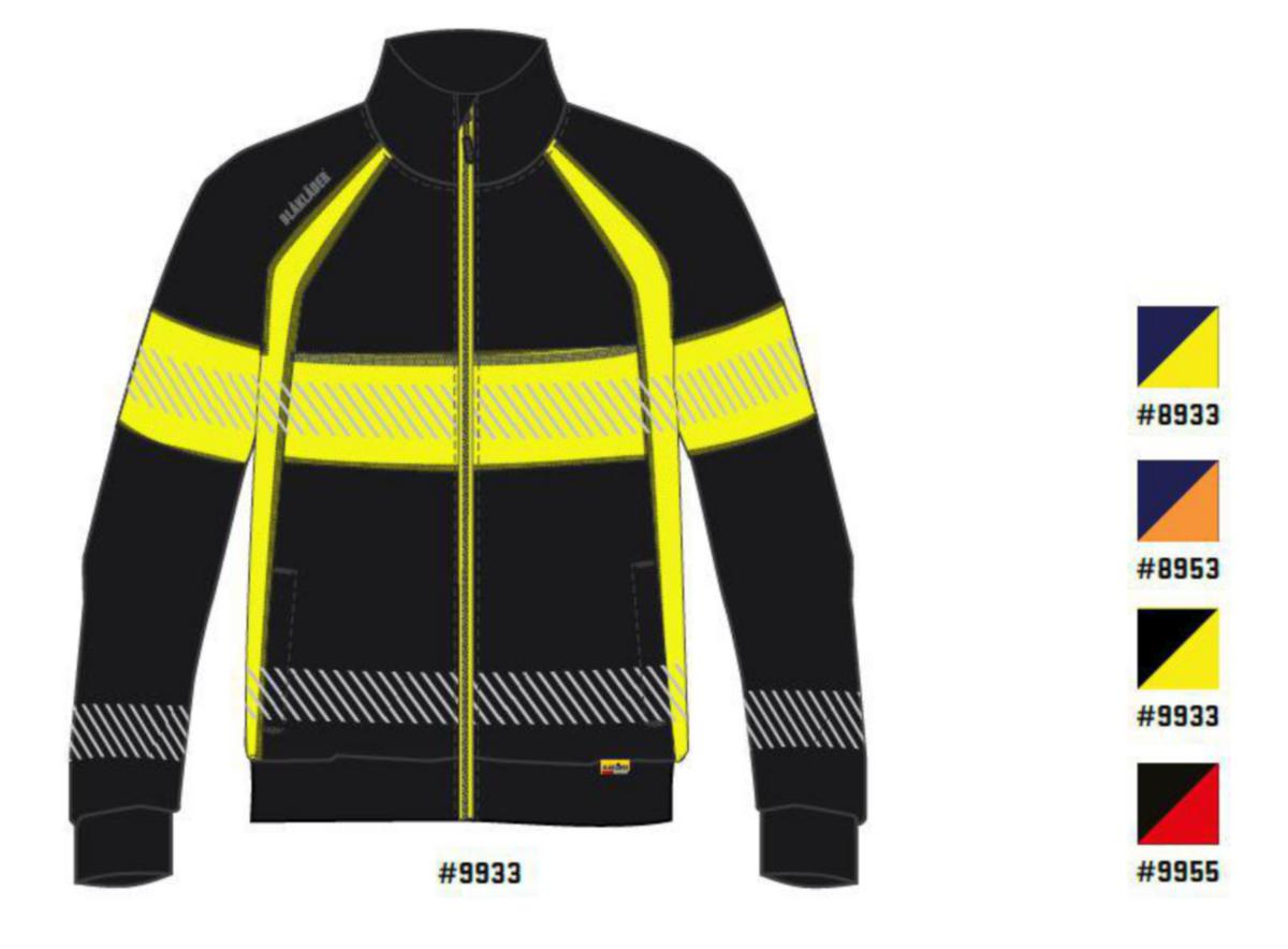 Sweatshirt Blåkläder 3551-1158 - HIGH VIS SWEATER BLK 3551-1158 BLA/YELLOW S