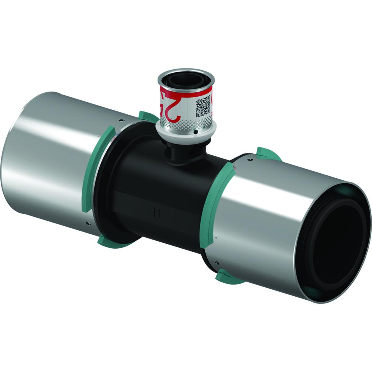 T-pipe, S-Press reduced PPSU, Uponor - S-PRESS COMPOSITE TEE PPSU 63-25-63