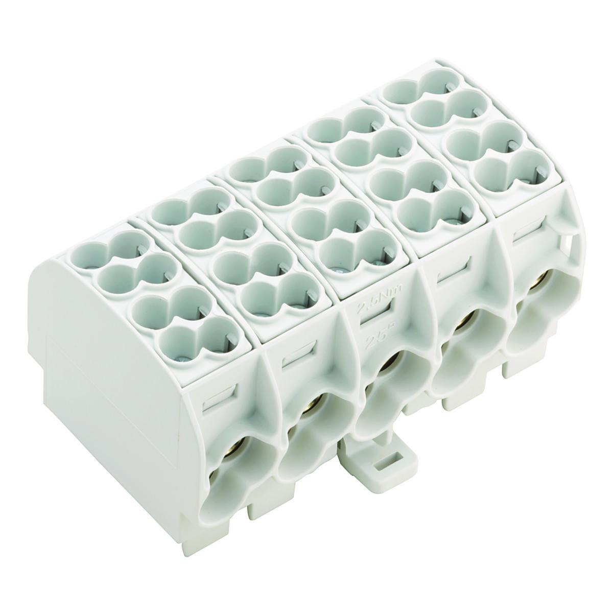 Fördelningsplint WPD X01-X03 - PLINT AL/CU 2X25/2X16 5XGRÅ WPD 501 2X25/2X16 5XGY