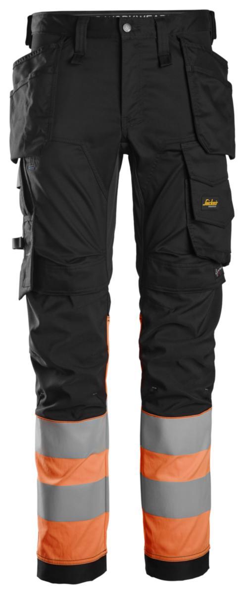 Midjebyxa Snickers 6234 - MIDJEBYXA SNICKERS 6234 SVART /ORANGE VARSEL HF KL1 STL 256