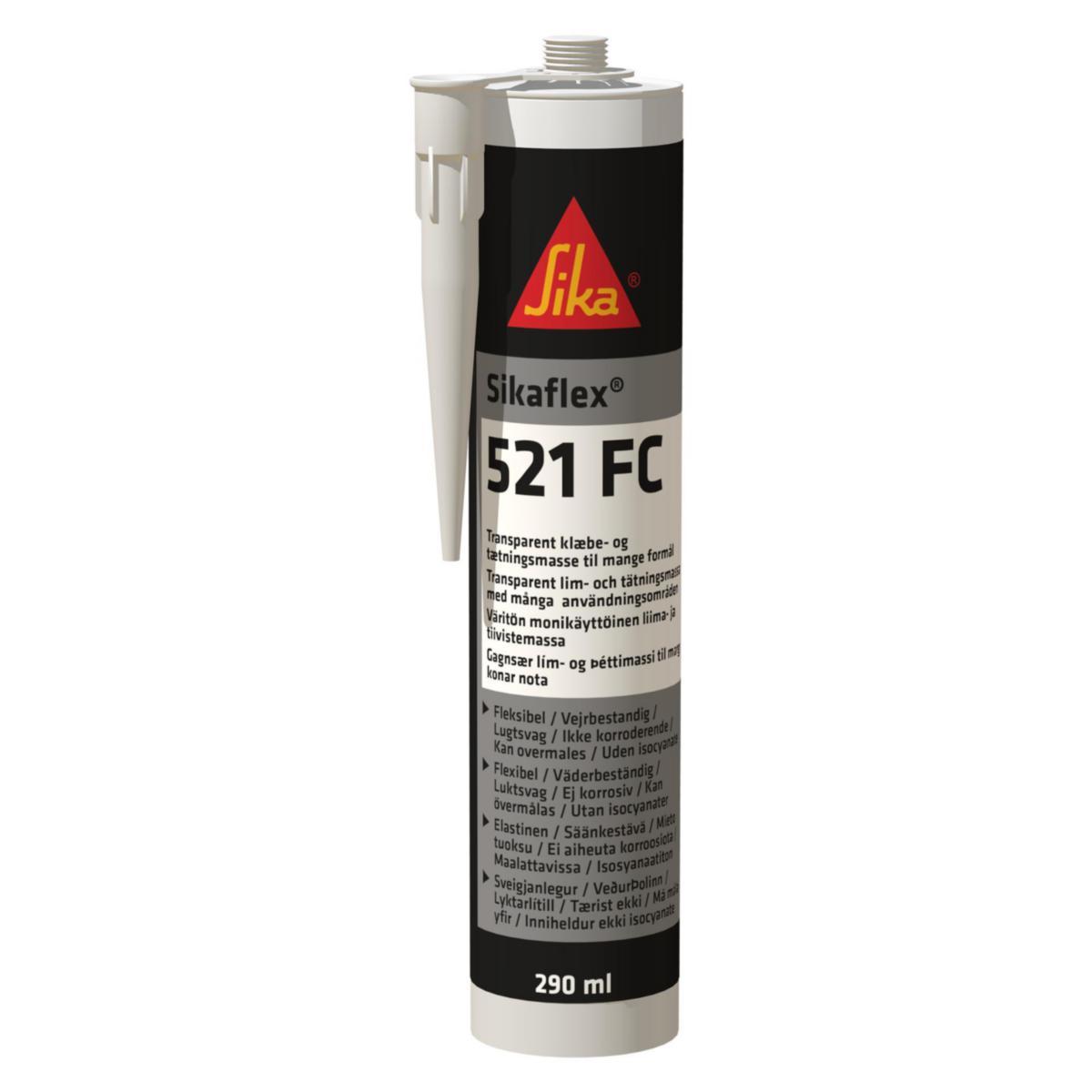 Fogmassa Sikaflex-521FC - FOGMASSA SIKAFLEX-521FC TRANSP 290ML MS ISOCYANATFRI