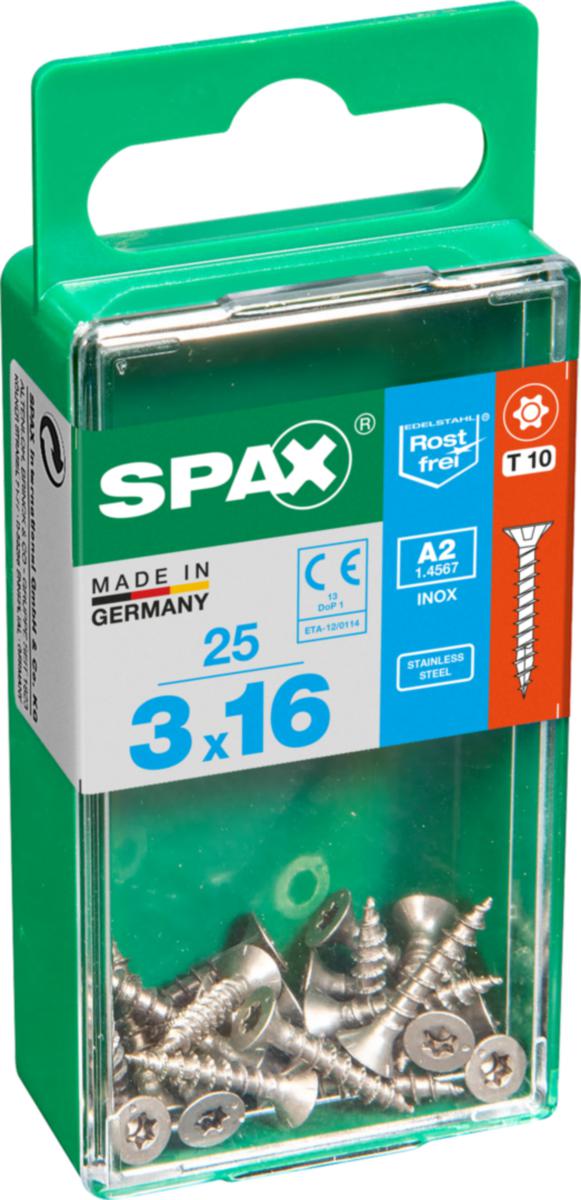 SPAX Universal countersunk T-STAR plus A2 stainless steel - SPAX Universal countersunk T-S T10 HG 3X16 25ST