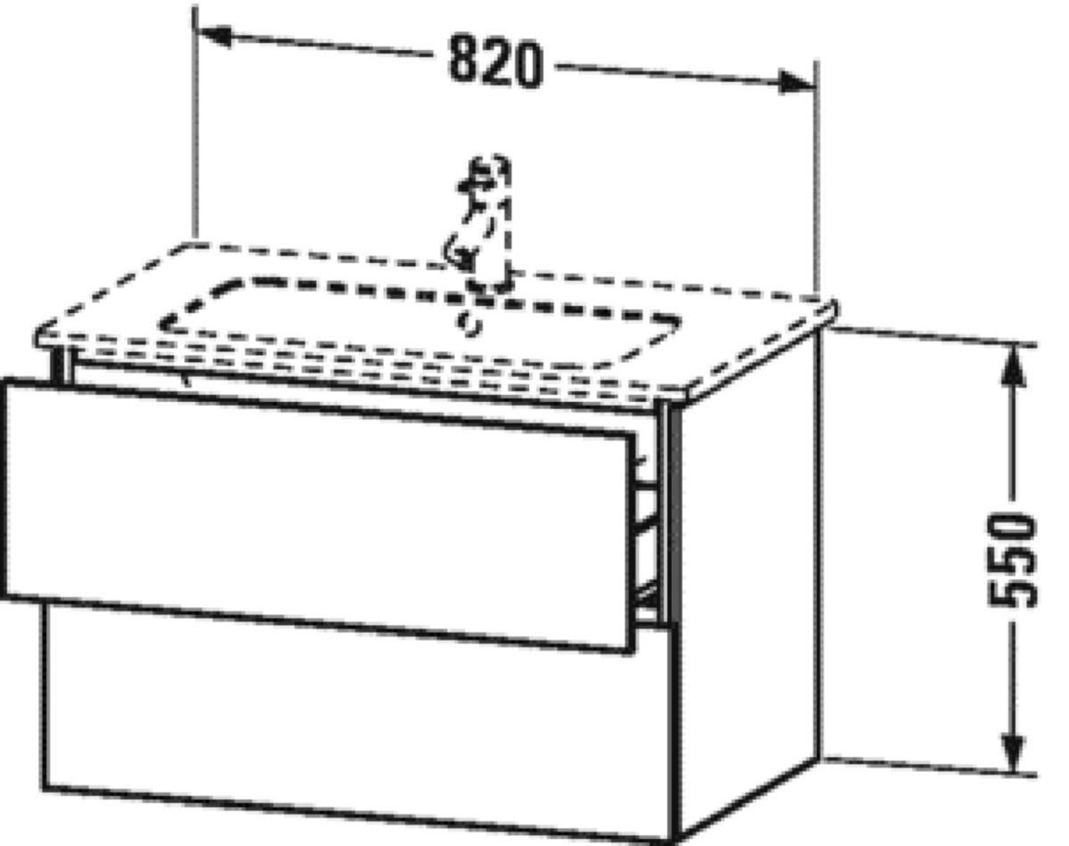 Underskåp L-Cube lådor, Duravit - DURAVIT UNDERSKÅP L-CUBE 82X48, VIT BLANK, 2 LÅDOR
