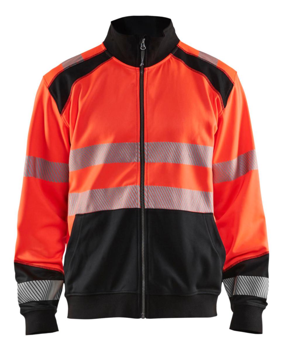 Tröja Blåkläder 3558-2528 - TRÖJA BLK 3558-2528 HELZIP VARSEL RÖD/SVART XS