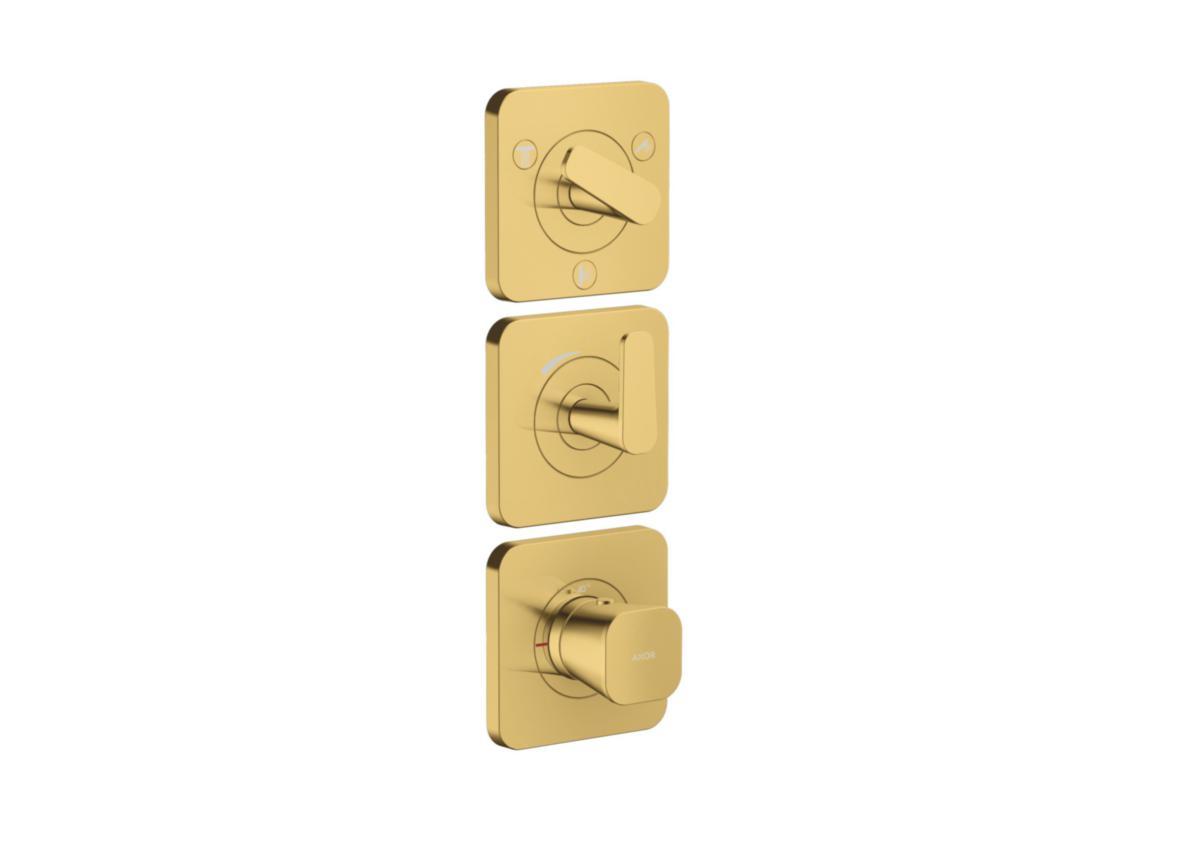 Inbyggnadsblandare AXOR Citterio C 3-funktioner, Hansgrohe - HANSGROHE INBYGGN.BL TERM AXOR CITTERIO C, POLERAD GULD-OPTIK