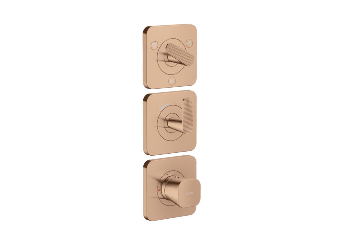 Inbyggnadsblandare AXOR Citterio C 3-funktioner, Hansgrohe - HANSGROHE INBYGGN.BL TERM AXOR CITTERIO C, POL.RÖDGULD