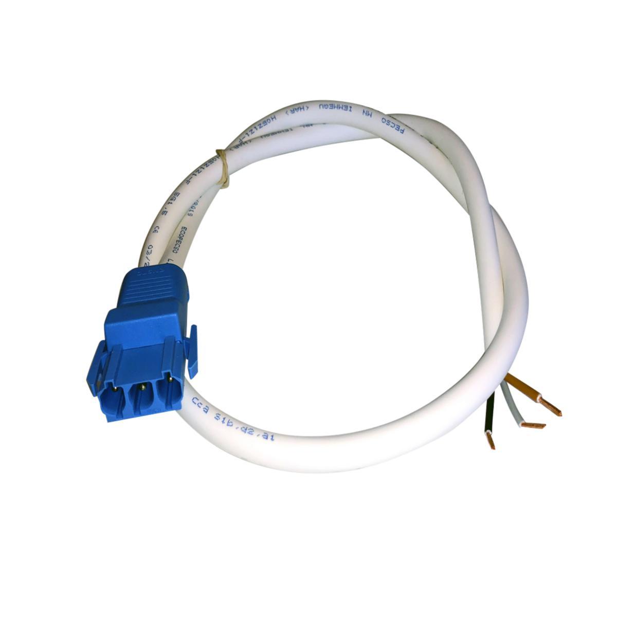 HF-kablage, RQQ 3G1,5 mm² med blå stickkontakt och fri ände, - KABLAGE RQQ 3G1.5 BLÅ 2M NBL310TX15020S