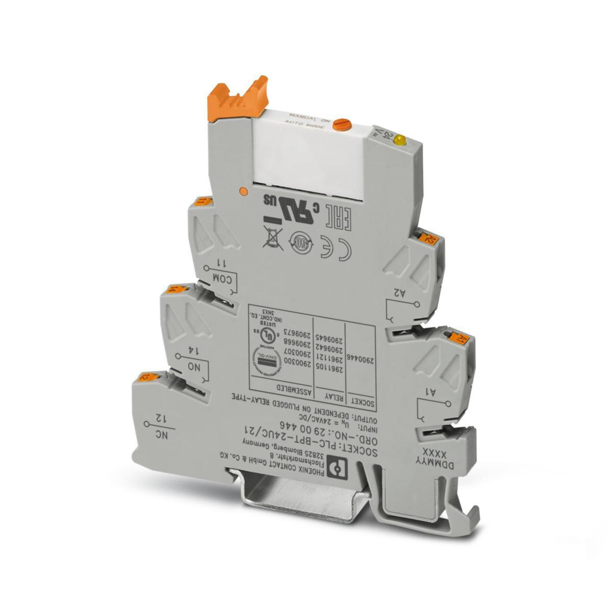 Relä PLC-RPT komplett med sockel - INTERFACERELÄ 24VAC 1VXL AU MS PLC-RPT- 24UC/21AU/MS