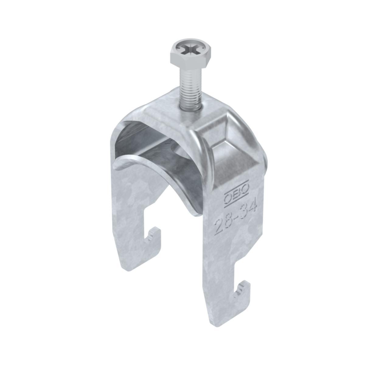 Kabelhållare VFZ enkel med metallmellanlägg U-profil - KABELHÅLLARE 28-34MM VFZ M U1 BS-U1-M-34 FT