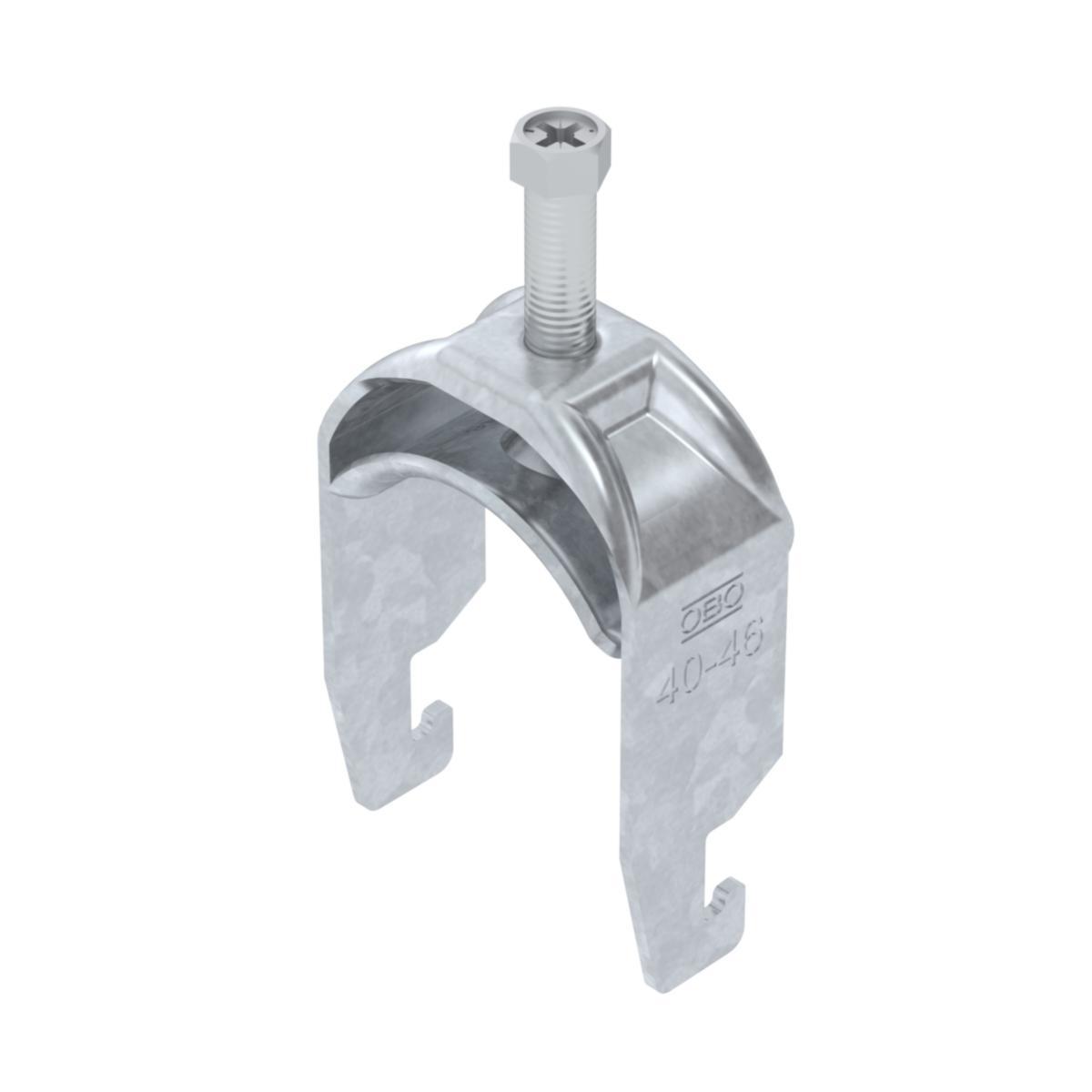 Kabelhållare VFZ enkel med metallmellanlägg U-profil - KABELHÅLLARE 40-46MM VFZ M U1 BS-U1-M-46 FT