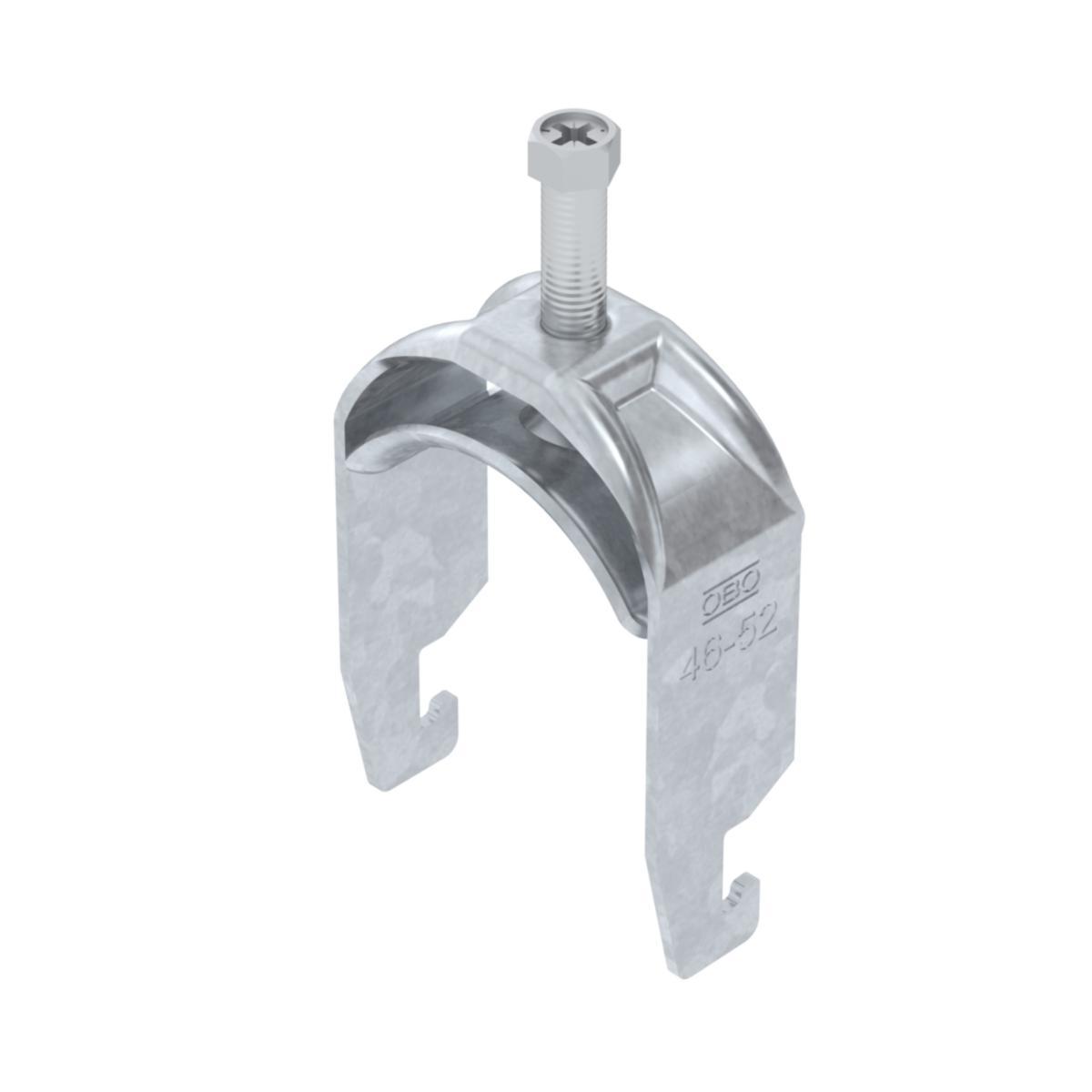 Kabelhållare VFZ enkel med metallmellanlägg U-profil - KABELHÅLLARE 46-52MM VFZ M U1 BS-U1-M-52 FT