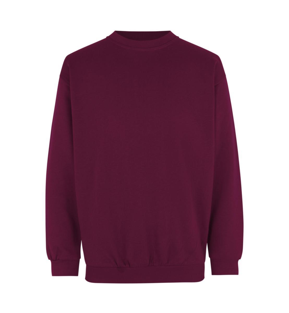 Tröja ID identity 0600 - TRÖJA ID 0600 KLASSIK RUNDHALS VINRÖD STL XL