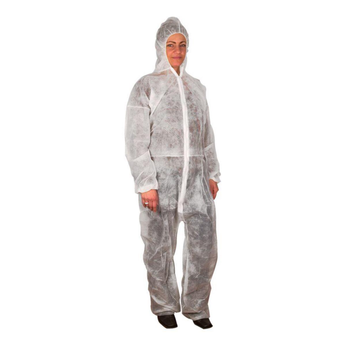 Engångsoverall Abena 2107xx Classic - ENGÅNGSOVERALL ABENA CLASSIC PP VIT STL L/XL