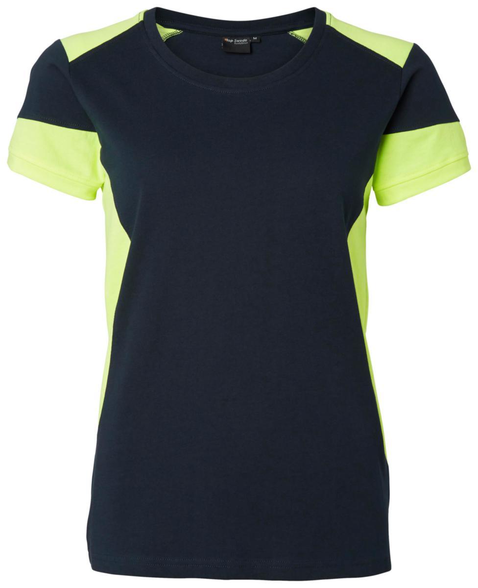 T-shirt Top Swede 211 - T-SHIRT TOPSWEDE 211012 DAM MARIN/GUL S