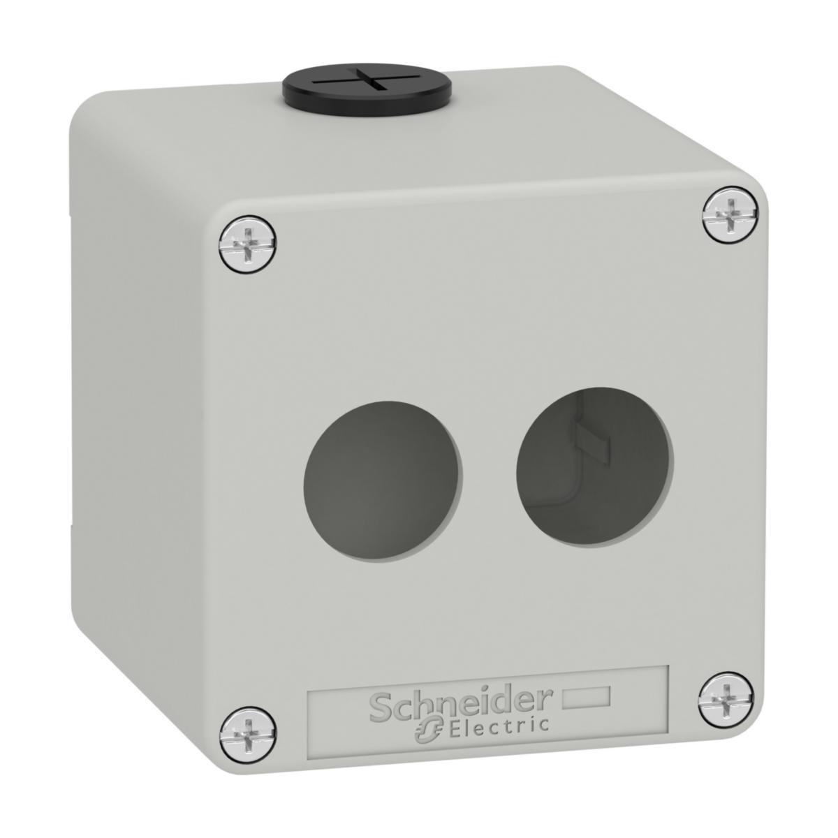 Push-button box Harmony XAP - EMPTY GREY 2 HOLES CONTROL BOX XAPD1502
