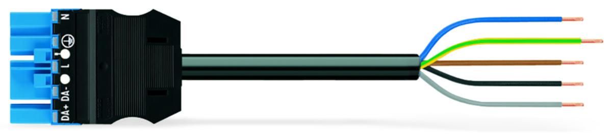 HF-kablage Dali 5-polig hane/öppen ände 5-ledare - KABLAGEDALI5G2.5HF HA/FRI2M SV 771-9985/217-201