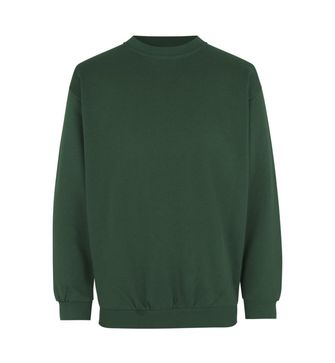 Tröja ID identity 0600 - TRÖJA ID 0600 KLASSIK RUNDHALS BUTELJGRÖN STL 3XL