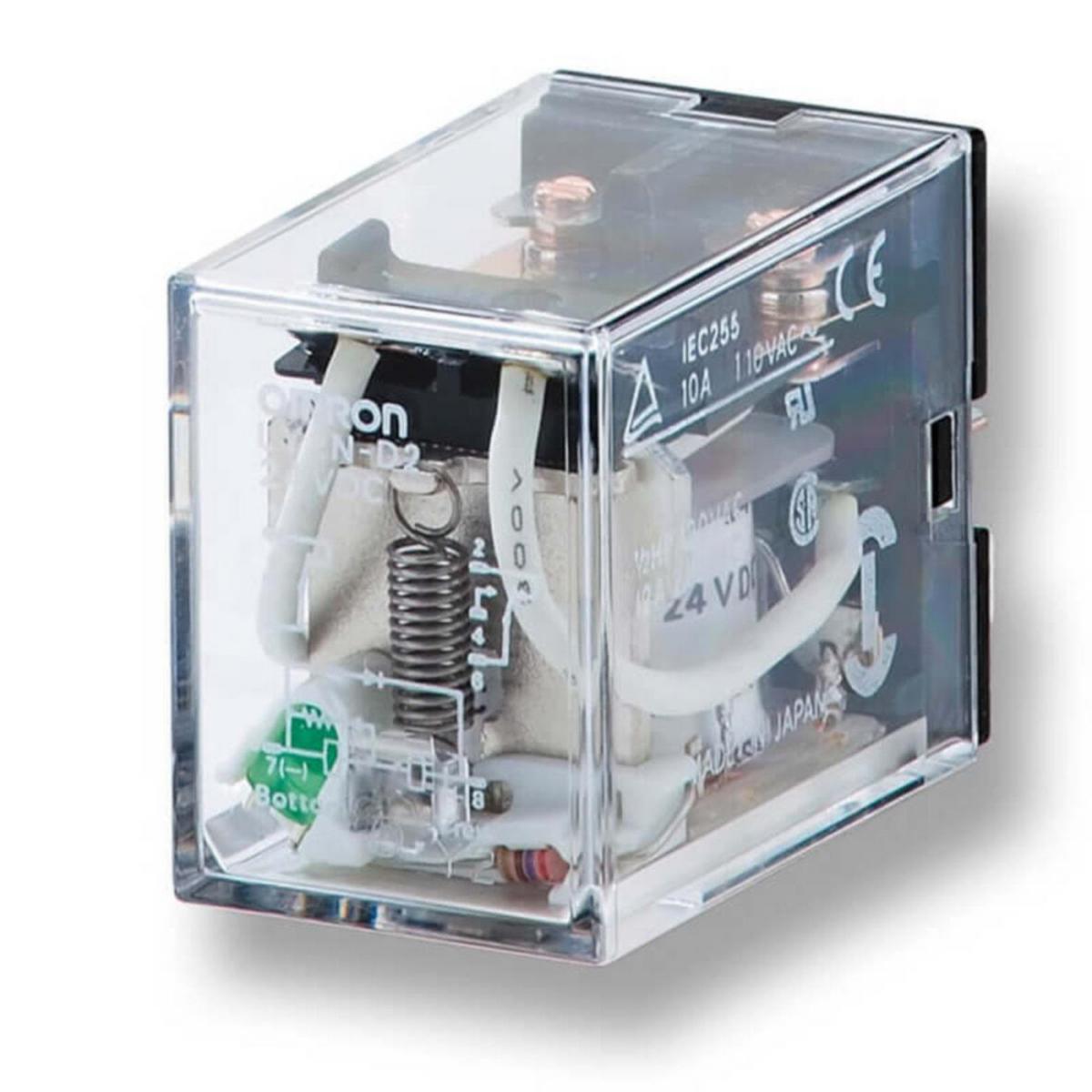 Relä LY - RELÄ PLUG-IN SPDT 15A 24DC LED LY1N-D2 24VDC
