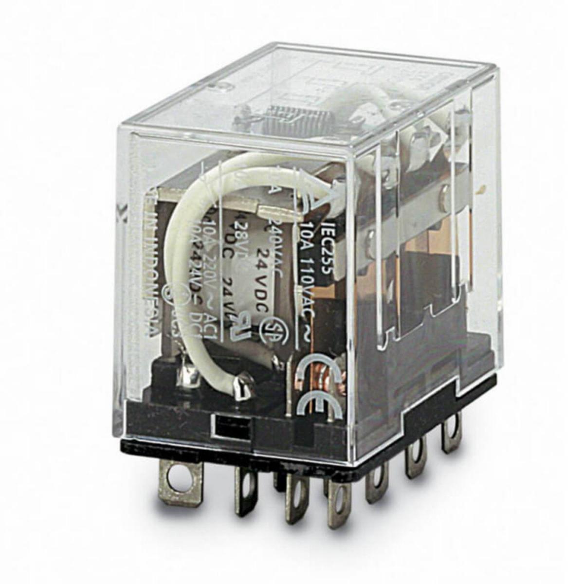 Relä LY - RELÄ PLUG-IN 4PDT, 10A 24DC LY4N 24VDC