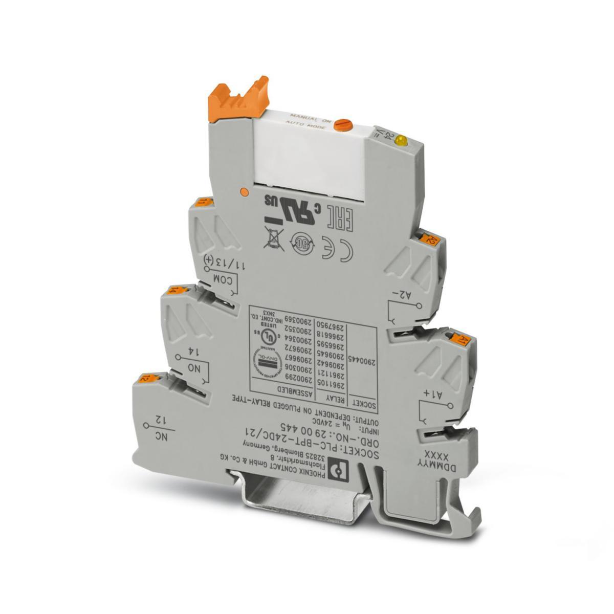 Relä PLC-RPT komplett med sockel - INTERFACE RELÄ 24VDC 1VXL MS PLC-RPT- 24DC/21/MS