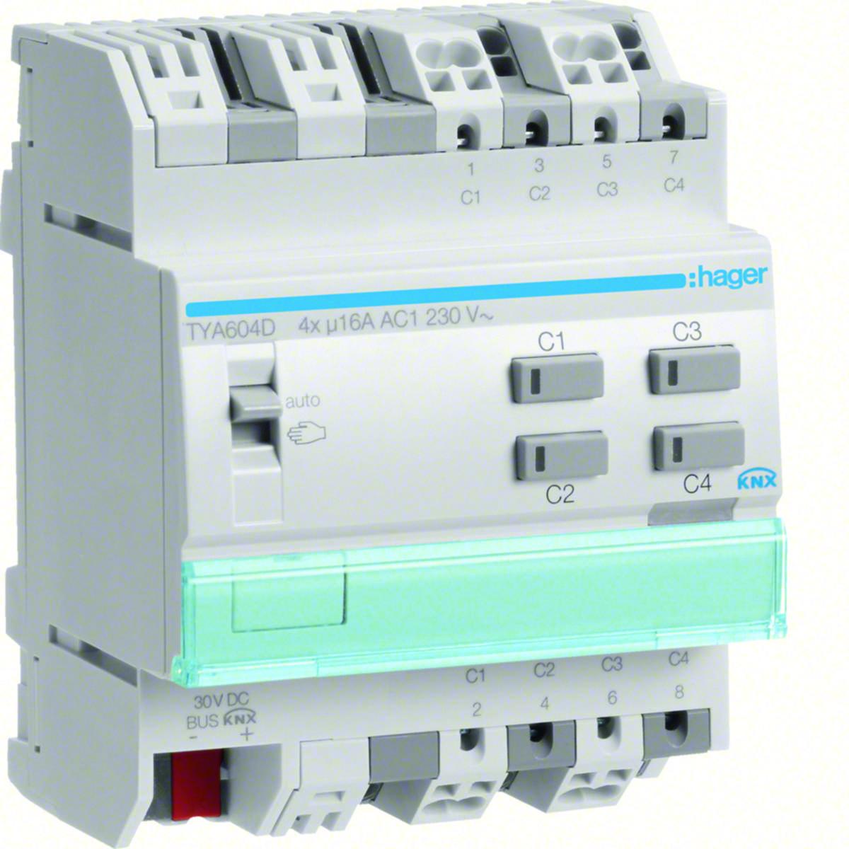 Brytaktor TYA/TYM 16A - BRYTAKTOR 4X16A, C-LAST 