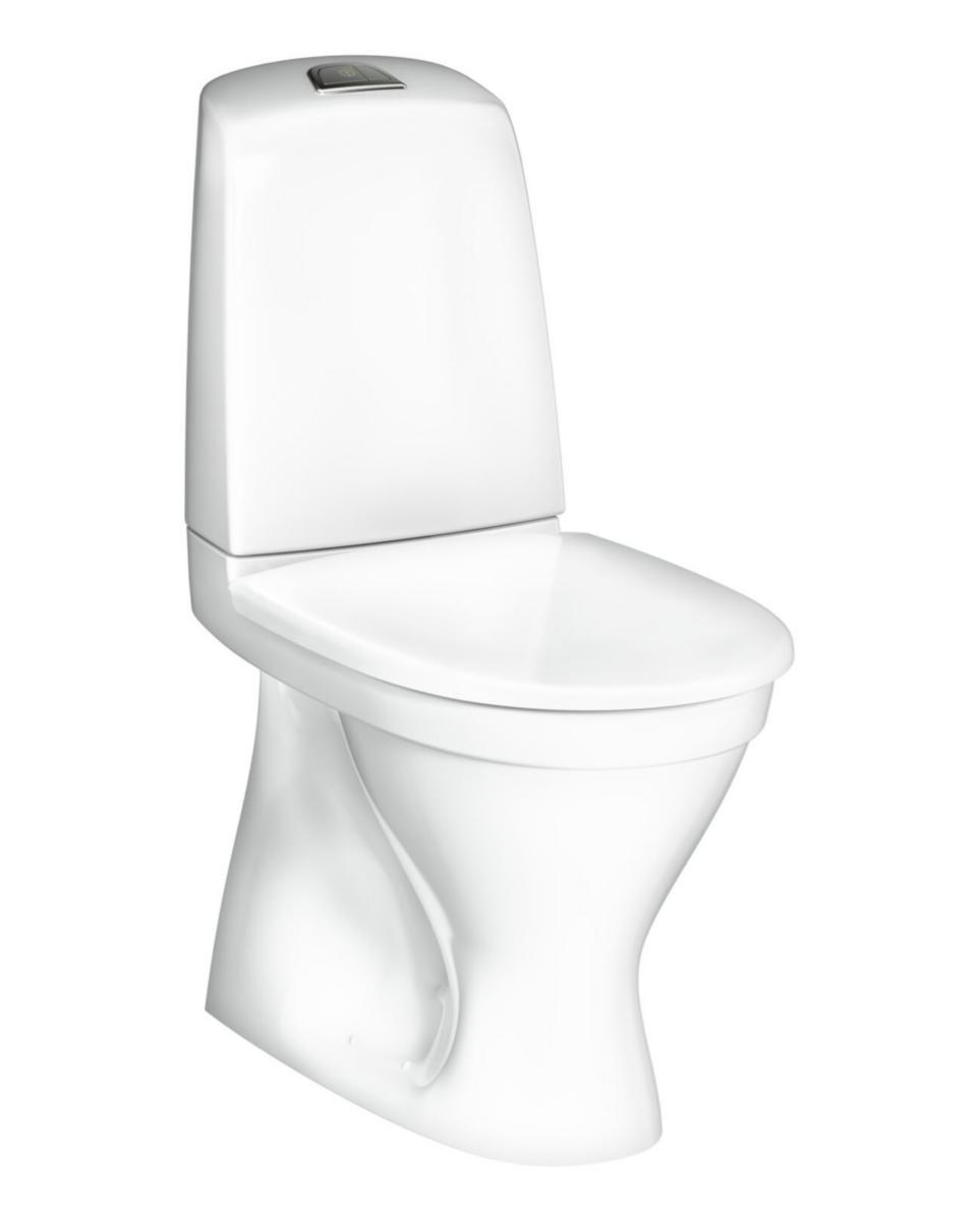 WC-stol Nautic 1501 Hygienic Flush, Gustavsberg - GBG NAUTIC WC 1501 HF S-LÅS 2/4L, MJUK SITS, LIM/SKRUV