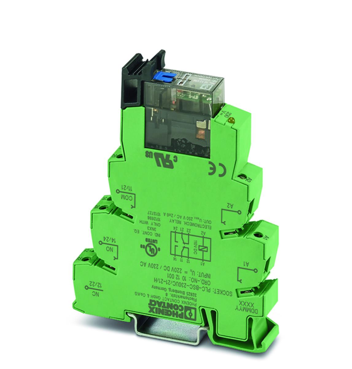 Relä PLC-RSC komplett med sockel - INTERFACE RELÄ 120VUC 2VXL MS PLC-RSC-230UC/21-21/MS