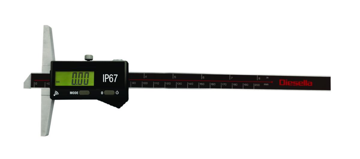 Djupmått Diesella digitalt IP67 - DJUPMÅTT DIGITALT 0-200X0.01MM IP67 DIN862