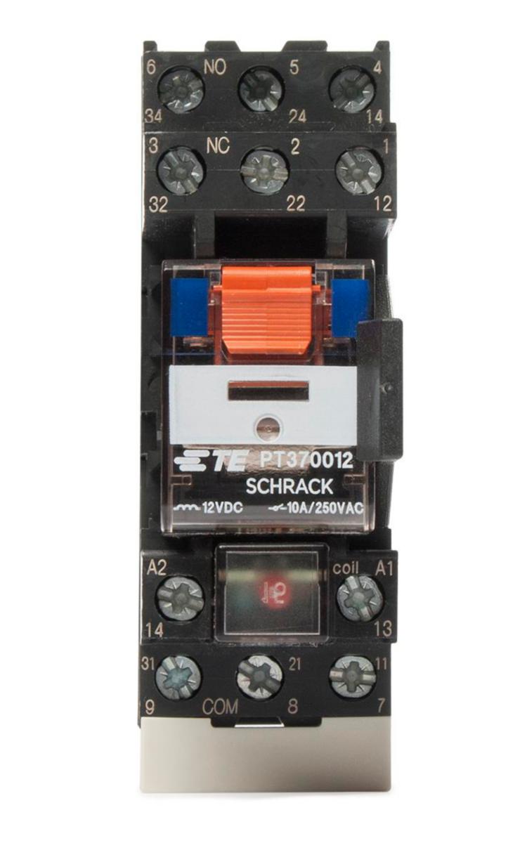 Relä 3-poligt med sockel - RELÄ 3-POLIGT MED SOCKEL RELÄ 3-POLIGT