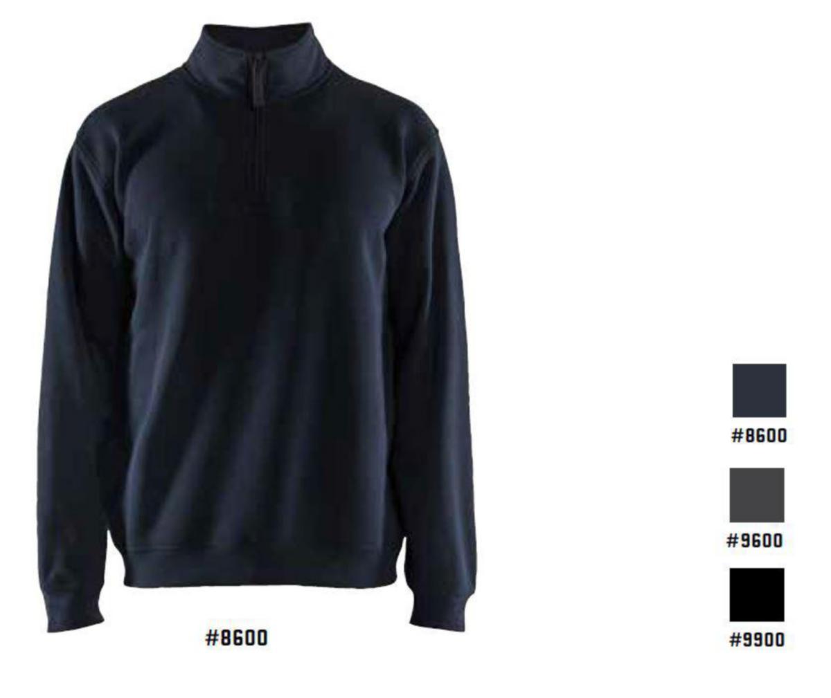 Sweatshirt Blåkläder 3587-1169 - Sweatshirt Half-zip Black Size XL