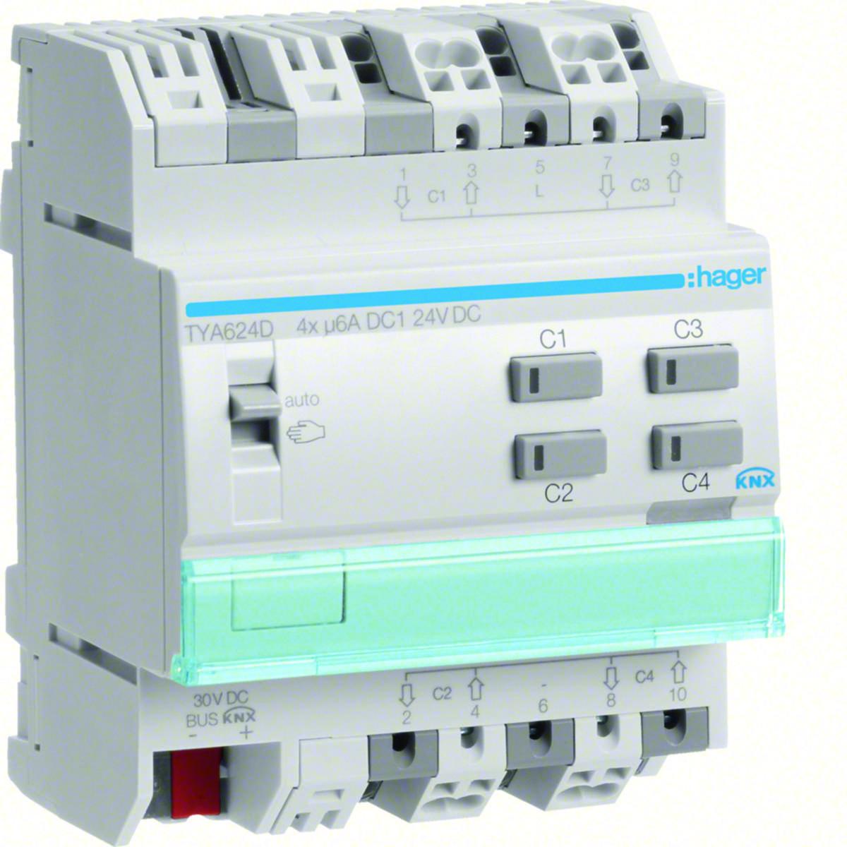 Persiennaktor TYA, Hager - PERSIENNAKTOR 4 UTG. 24V