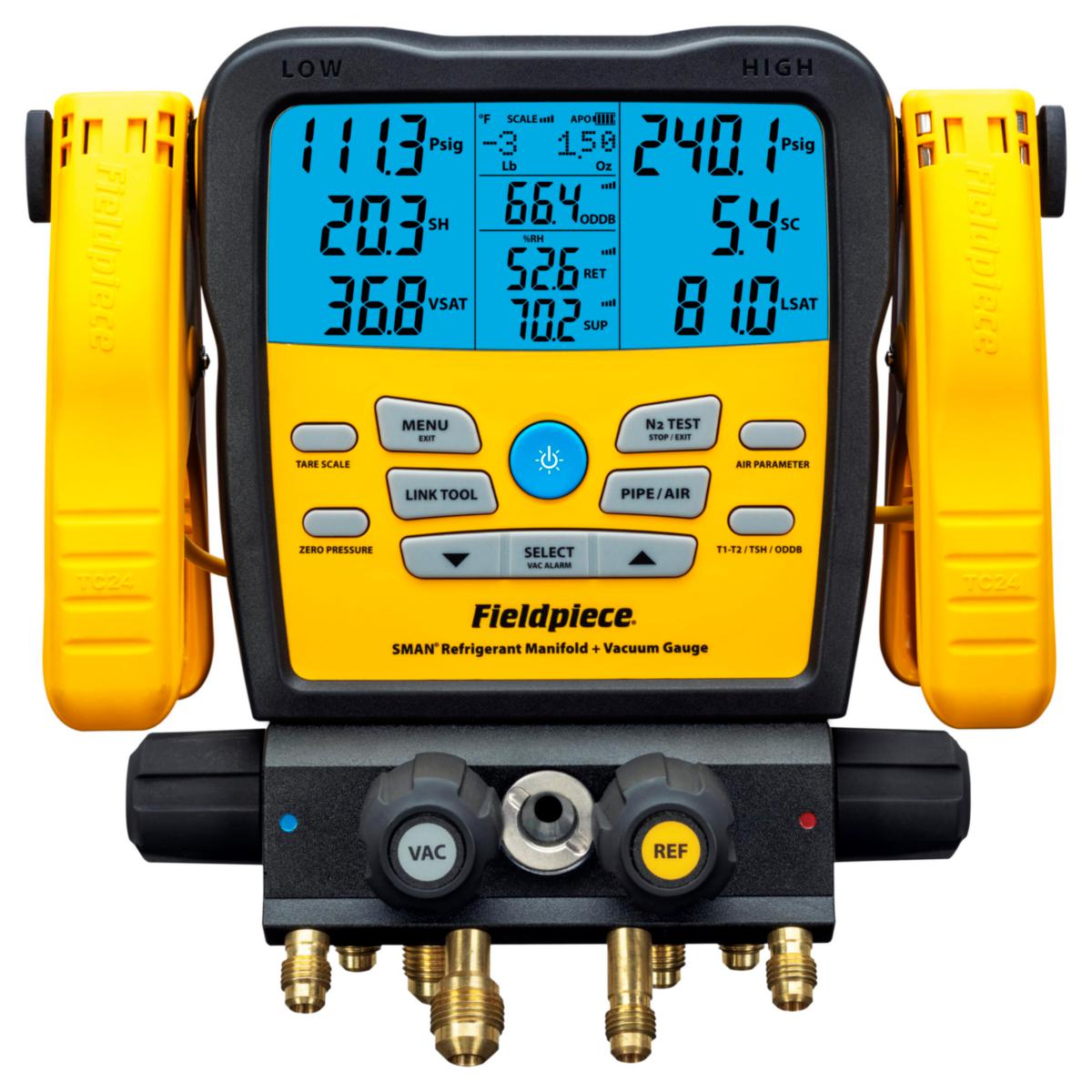 SAMN® klass A1 A2, A2L och A3 - SMAN DIGITALT MANOMETERSTÄLL 4-VÄGS INBYGGD VAKUUMETER