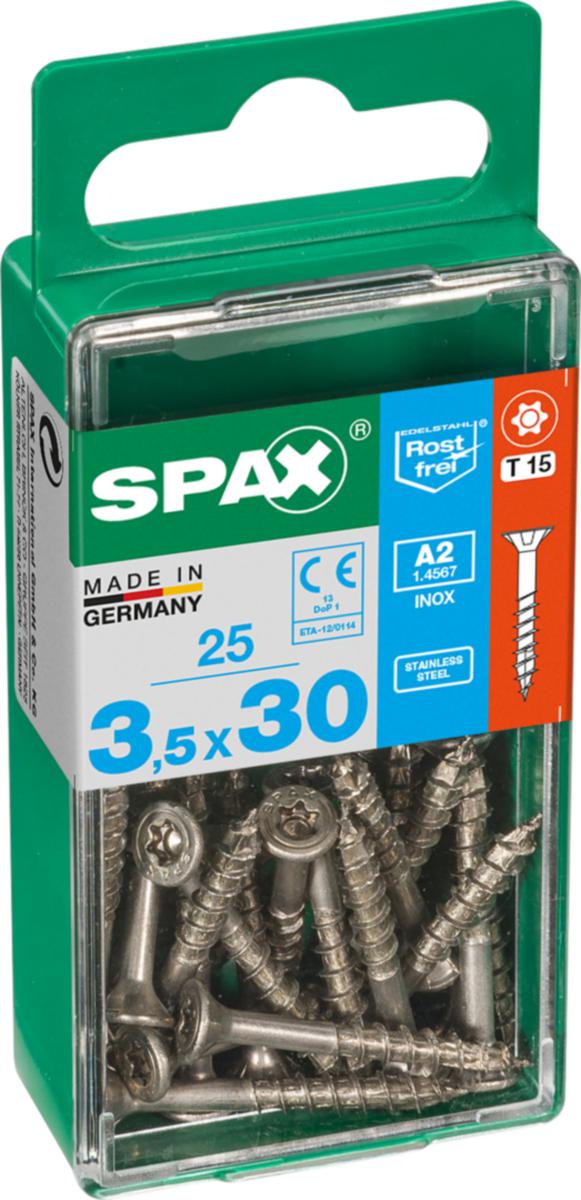 SPAX Universal countersunk T-STAR plus A2 stainless steel - SPAX Universal countersunk T-S T15 3,5X30 25ST