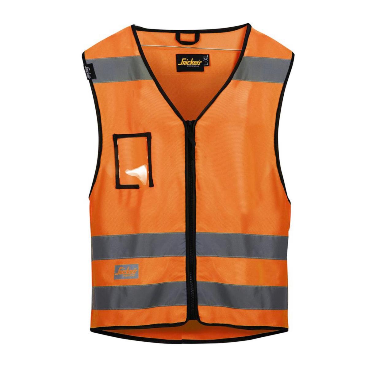 Hi-vis Vests Snickers 9153 - HI-VIS VESTS SNICKERS 9153 ORA KL 2 SIZE S/M
