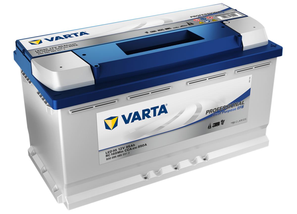 Fritidsbatteri EFB Varta Professional - FRITIDSBATTERI EFB 12V 95AH VARTA PROFFESIONAL DUAL LED95
