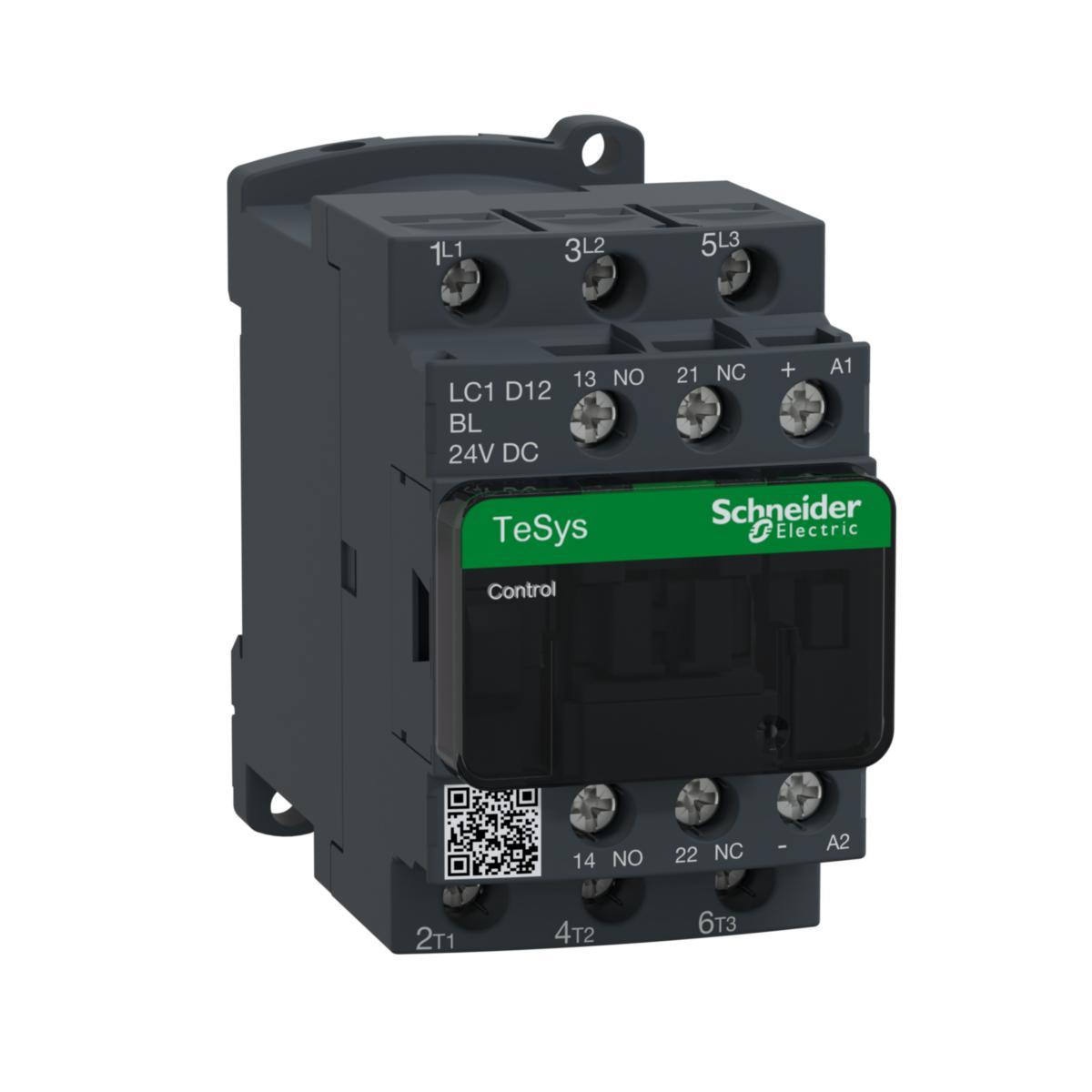 Contactor low-energy use 9-38 A, DC operated - CONTACTOR 12A 5,5KW LC1D12BL