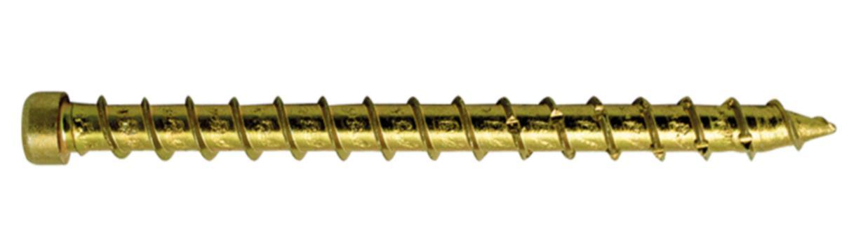 Betongskruv för list och sockel gul - LIST/SOCKELSKRUV 5X60 GUL T20 FÖR BETONG/LÄTTBETONG/GIPS/TRÄ